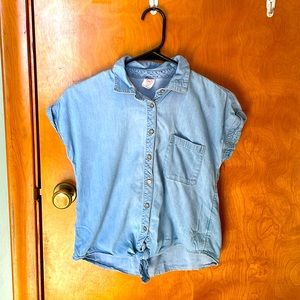 Wonder nation button up denim - size 10/12 plus